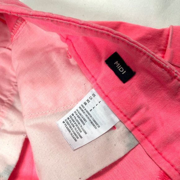 American Eagle bright pink denim midi shorts 4 - Picture 9 of 9